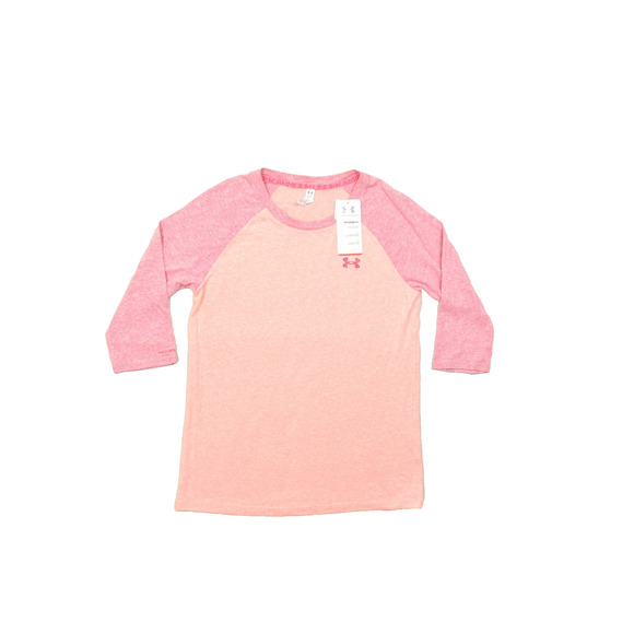 NEW Under Armour Women's HeatGear Raglan T-Shirt Size Large Pink Fitted - Picture 1 of 8